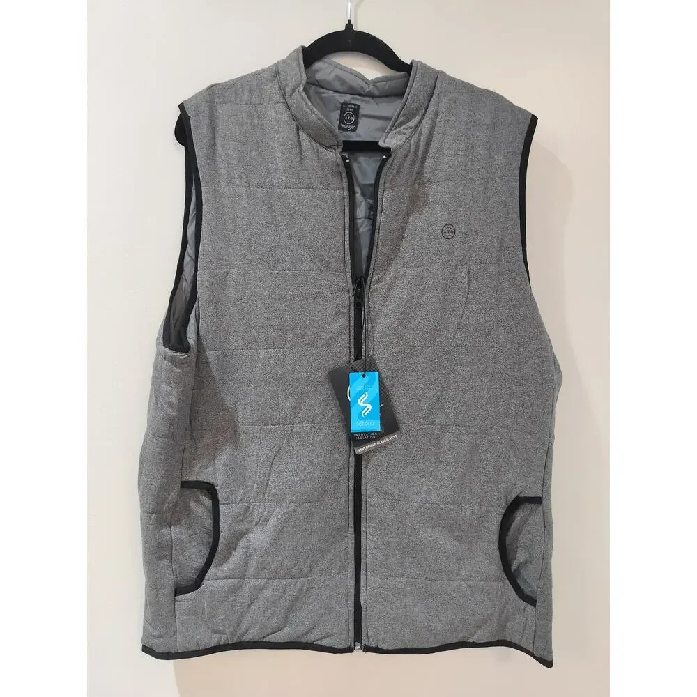 Wrangler ATG Reversible Vest Gray Water Resistant Insulated Men’s LT